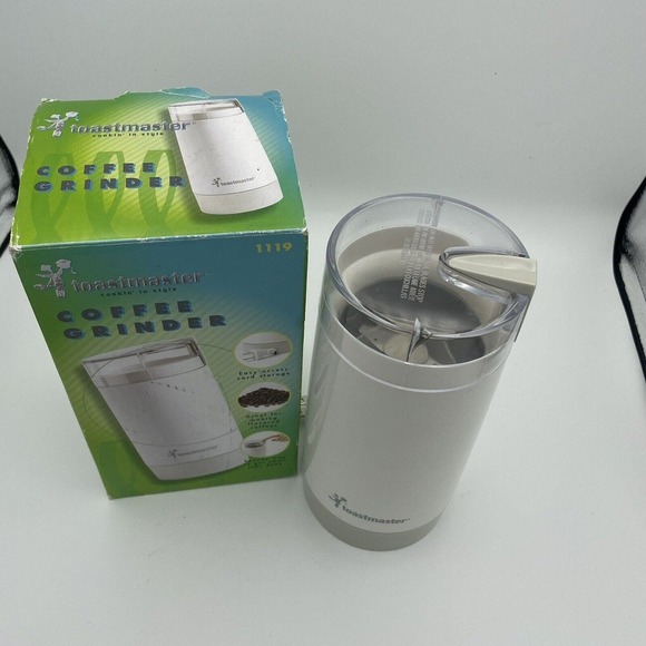 Toastmaster Electric Coffee Grinder Model 1119 120V 2oz/12 Cups Coffee White - Picture 3 of 6